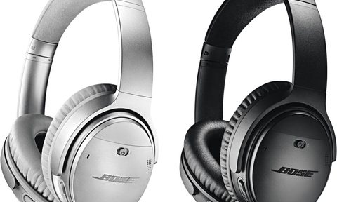Bose QuietComfort 35 Wireless Noise Cancelling Headphones II - Black on a white background.