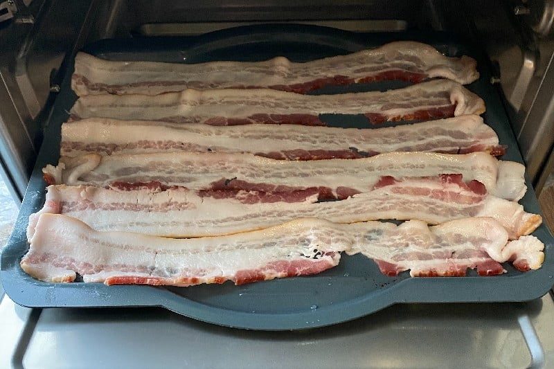 Tray of bacon in Brava.