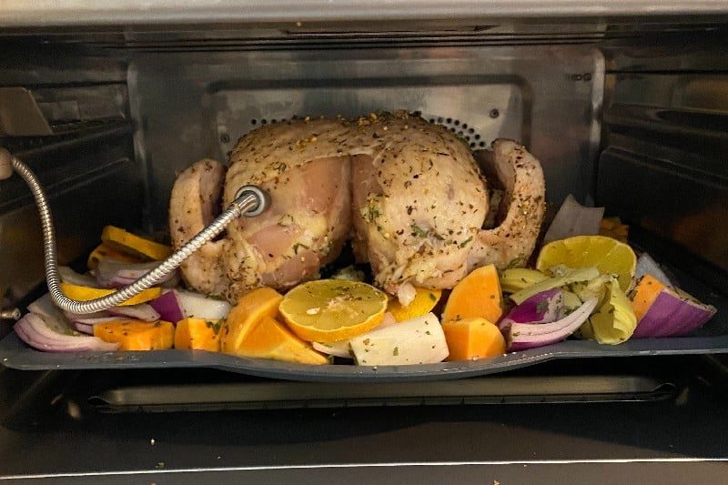 Cooked whole chicken in Brava.
