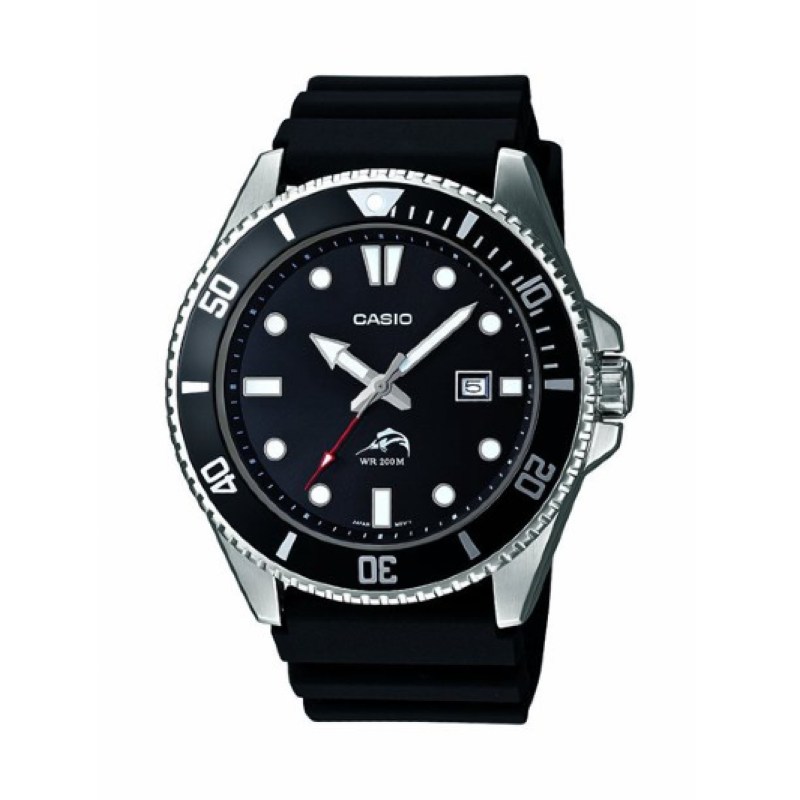 Casio Men's Black Dive-Style sport watch.