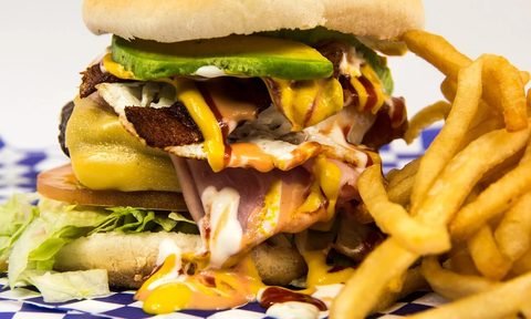 High-cholesterol burger