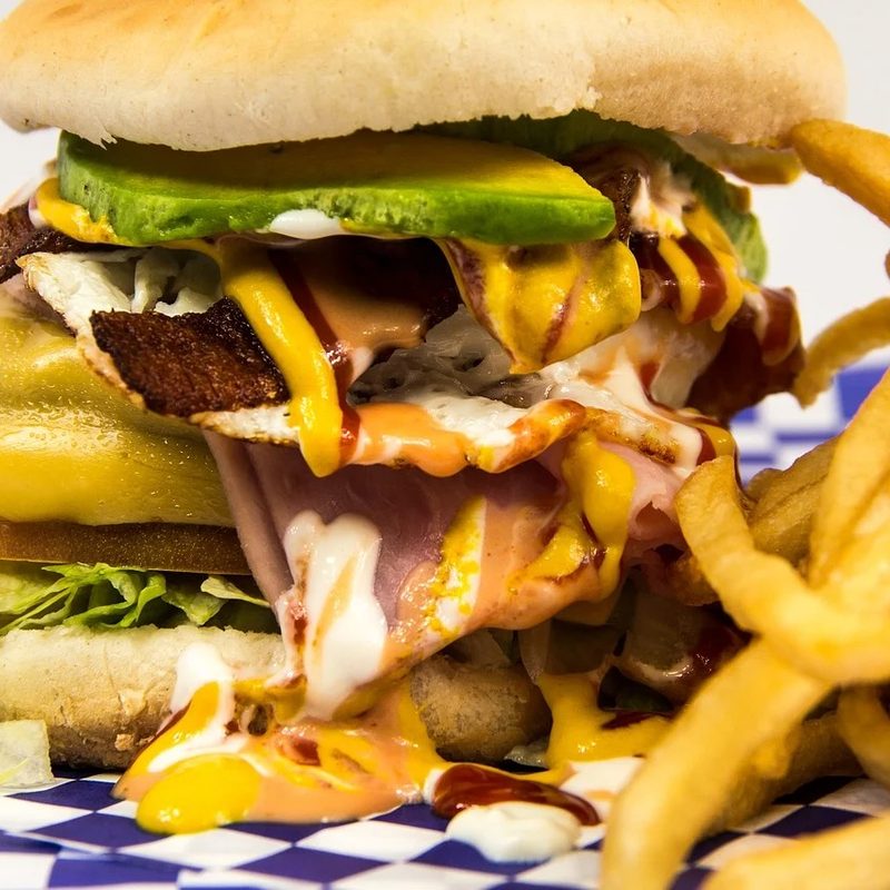 High-cholesterol burger