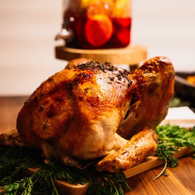 Turkey with tryptophan.
