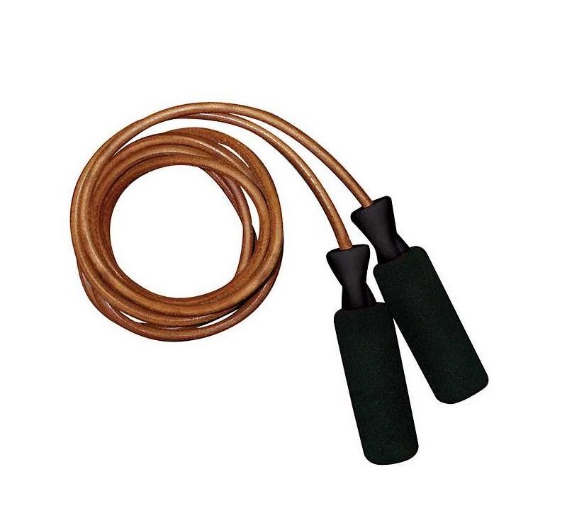 Contender Fight Sports all leather jump rope with handles.