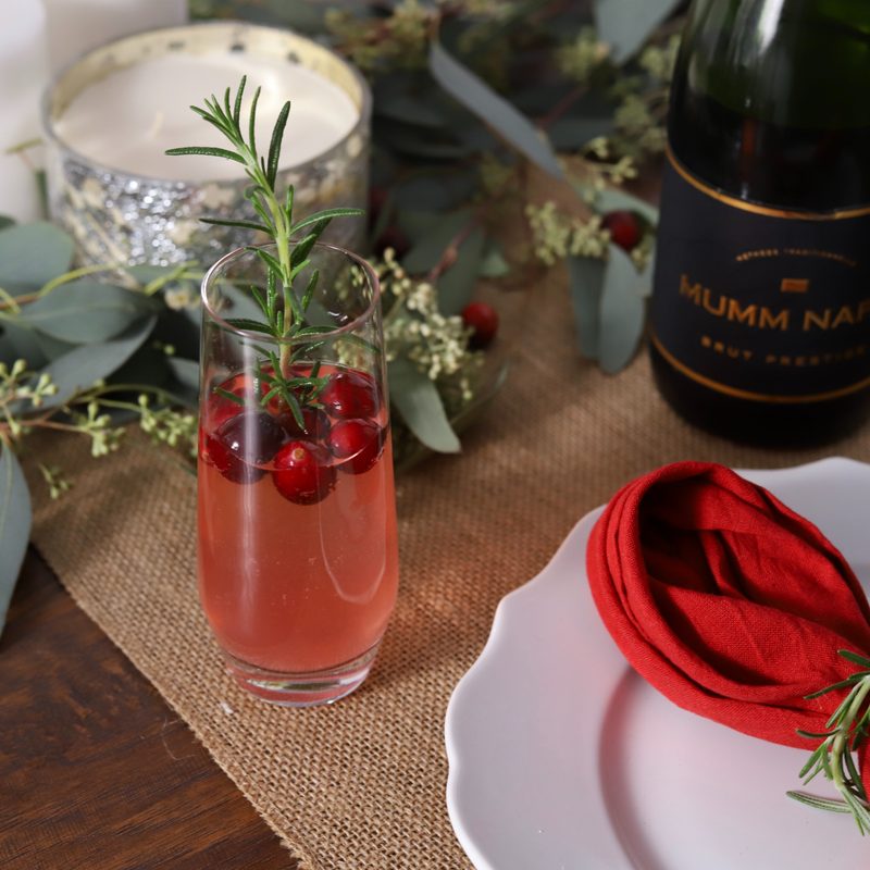 Cranberry 75 cocktail