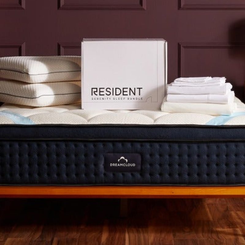 DreamCloud Luxury Hybrid Premier King Mattress in a room.