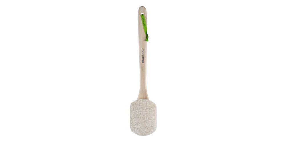 EcoTools Bamboo Loofah Bath Brush for Body on a white background.