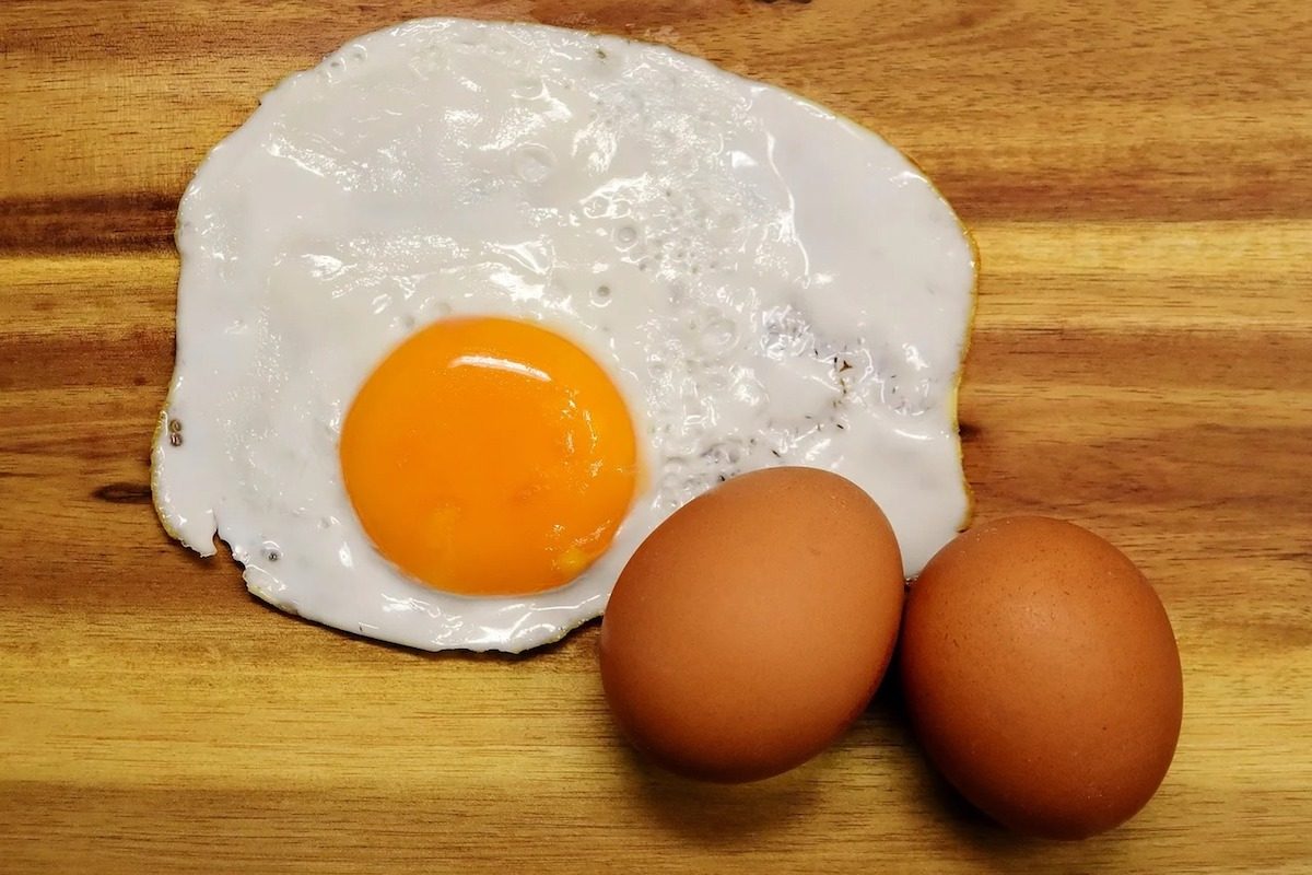 Eggs with yolk.