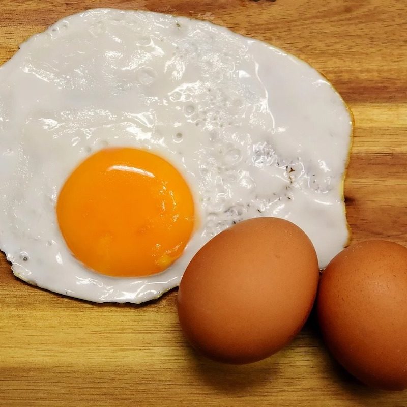 Eggs with yolk.