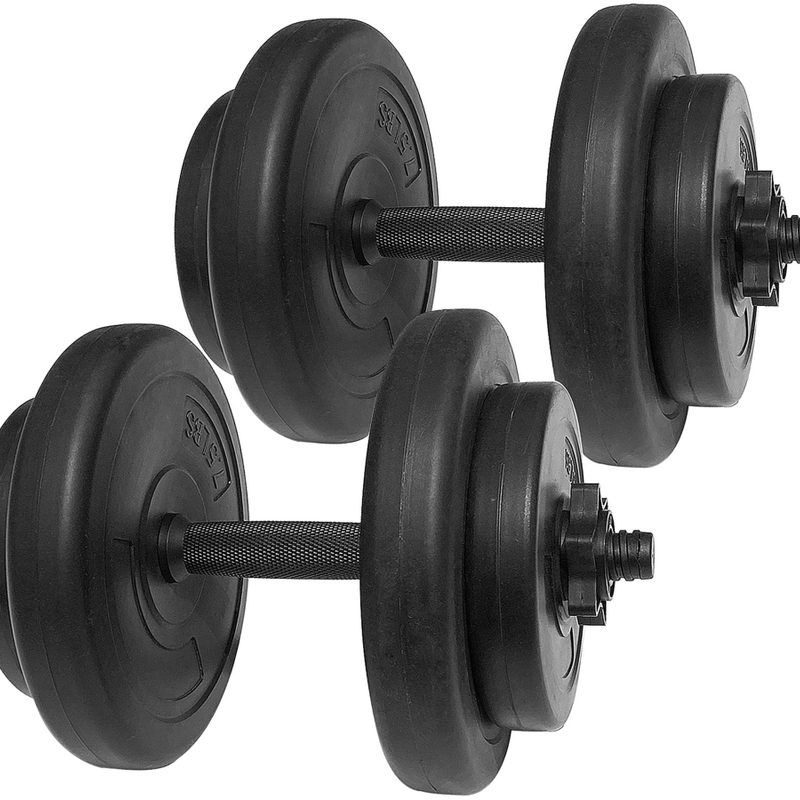 Everyday Essentials Vinyl Dumbbell Set on a white background.