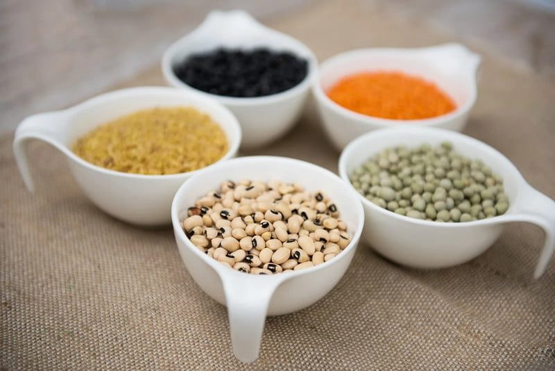 Different legumes in a bowl