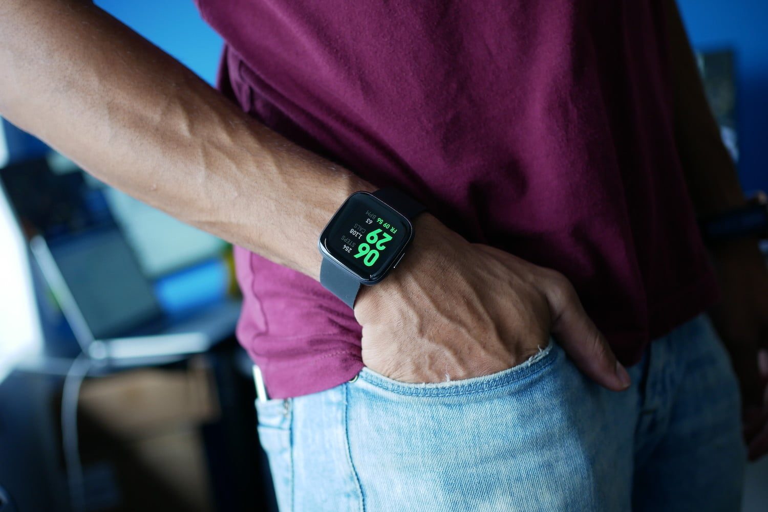 Fitbit on a wrist