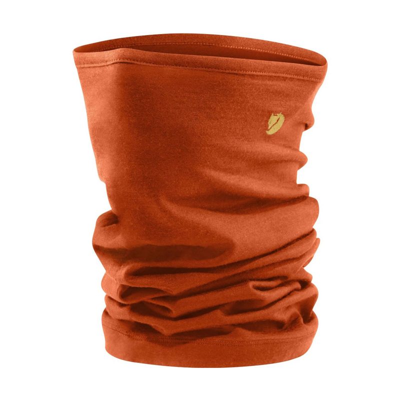 Fjallraven Bergtagen Neck Gaiter in orange.