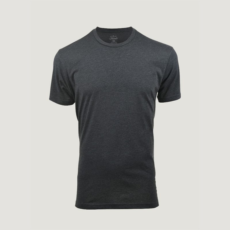 A gray Fresh Clean Tees Crew Neck on plain background.