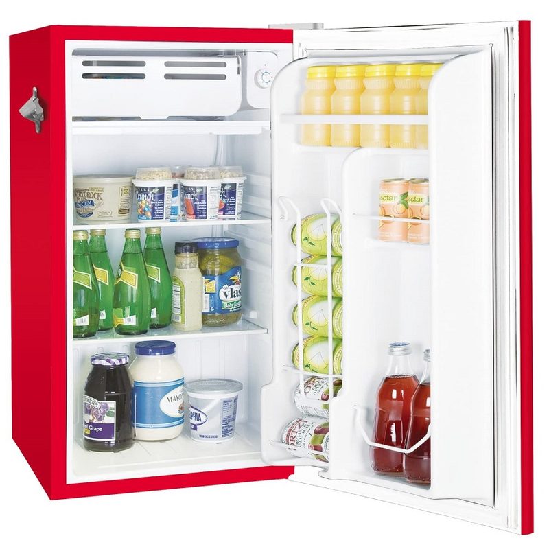 The 3.2 cu. ft. Frigidaire Retro Bar Refrigerator in red.