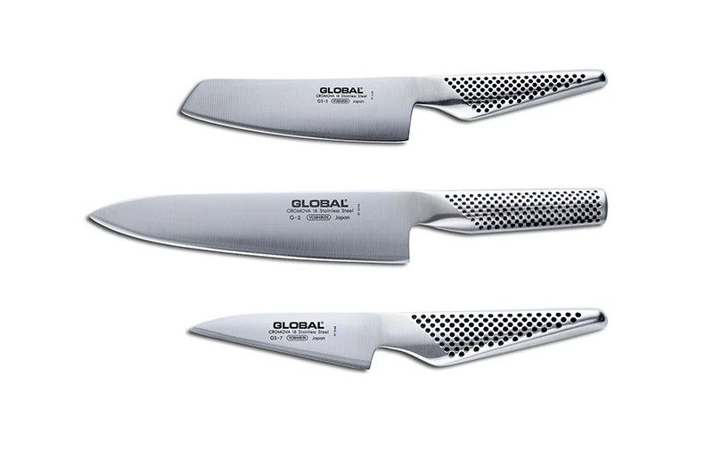 Three piece knife set from global
