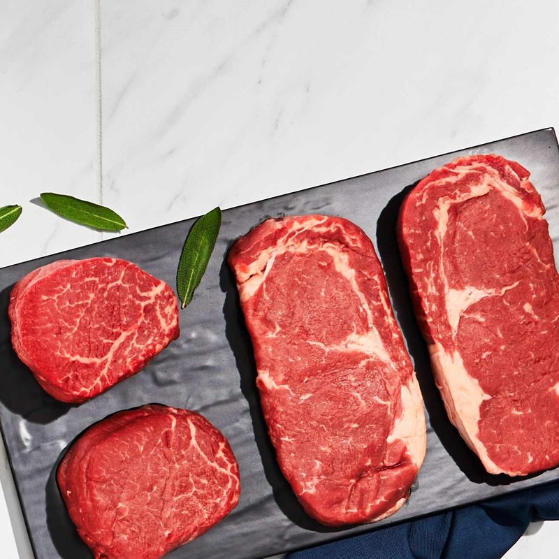 Good Chop meat on the counter ready to cook.