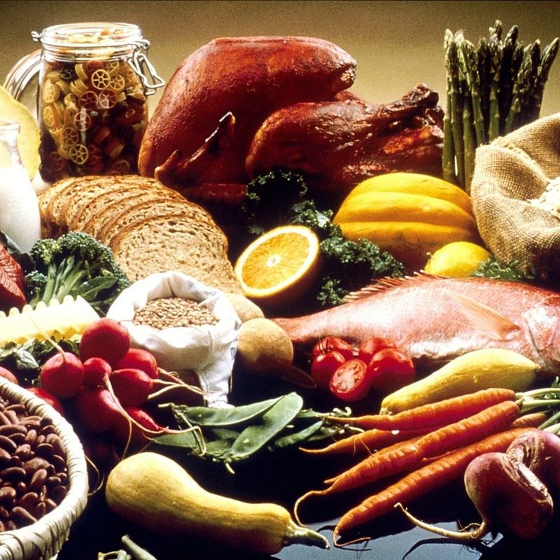 Foods high in iron.