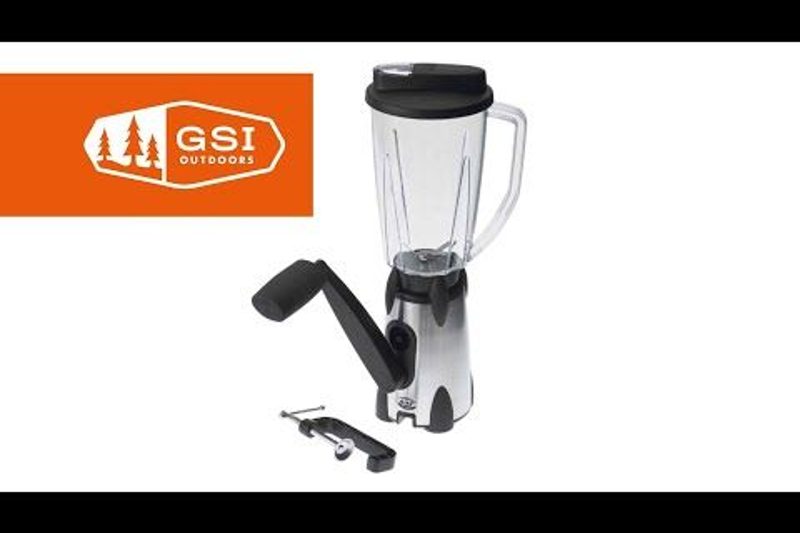 A hand crank blender.