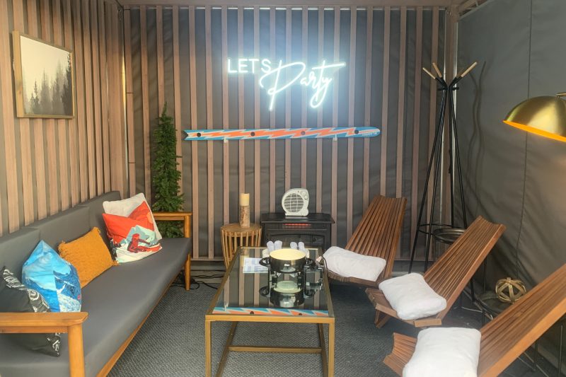 Halcyon Hotel winter cabana.