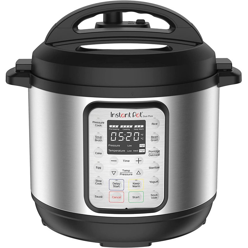 Instant Pot Duo Plus 9-in-1 Electric Pressure Cooker on a white background.