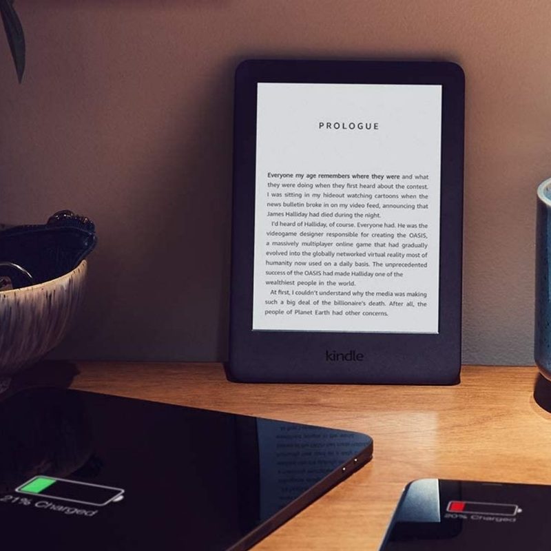 Kindle on Table with Dead Devices