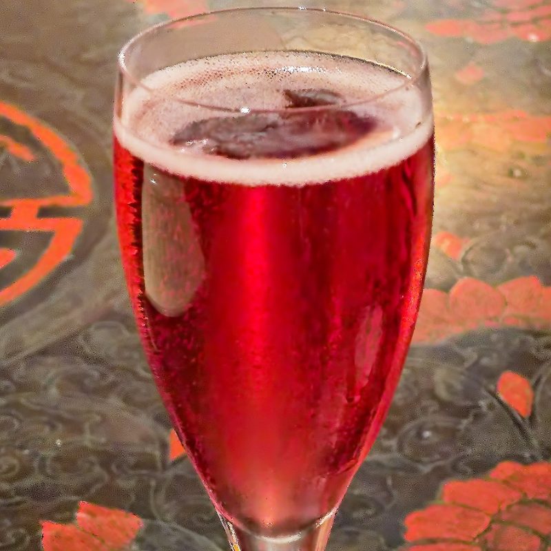 Kir Royale cocktail.