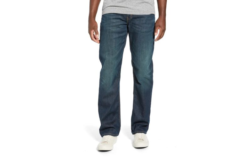 A model wearing a Levi's 514 Straight-Leg Jeans.