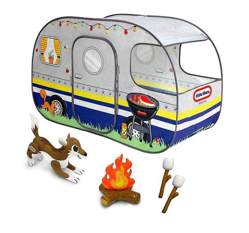 Little Tikes Inflatable RV Camper Tent with accessories.