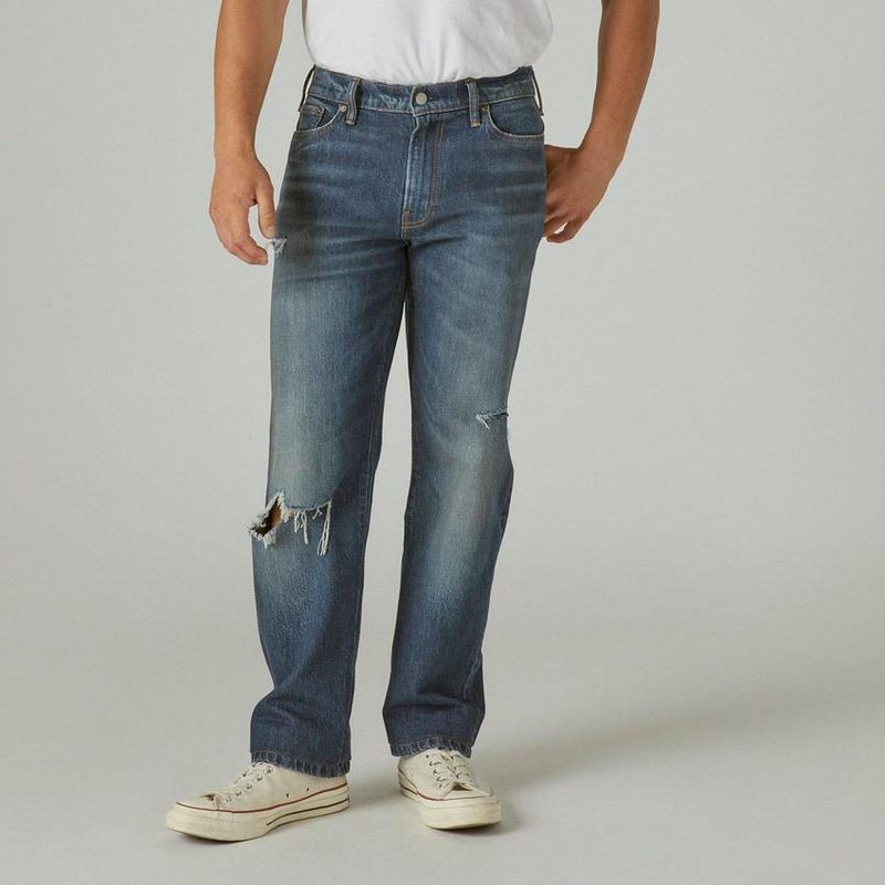 These classic jeans make the cut with character-adding rips. 
