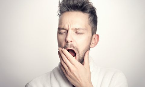 Man Yawning