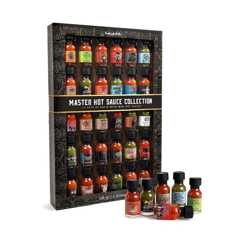 Master Hot Sauce Collection with International Selection 30 pack tower.