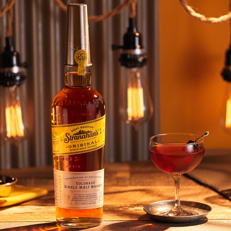 Mile High Manhattan cocktail.