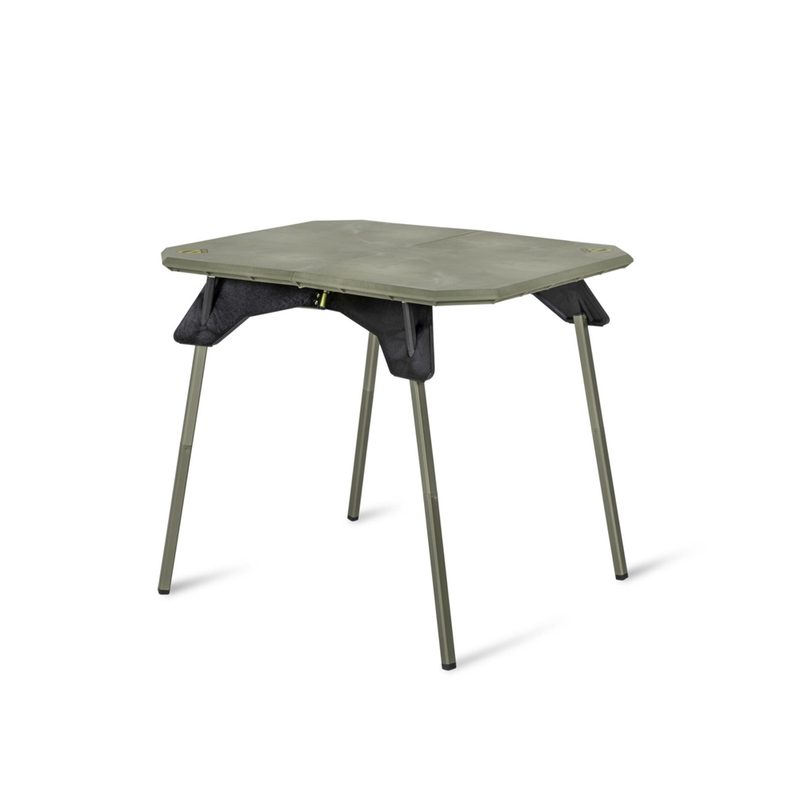 A green NEMO Moonlander Dual Height Table on white background.