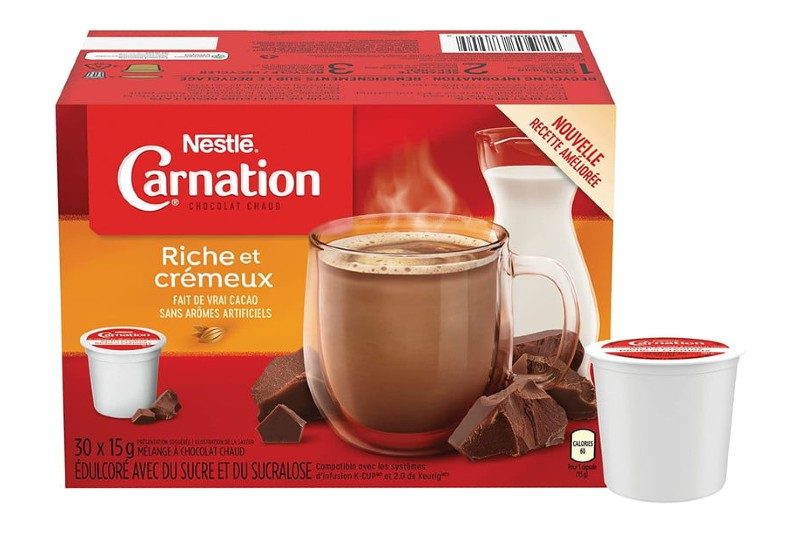 Box of Nestle hot chocolate Keurig-compatible K-Cups.