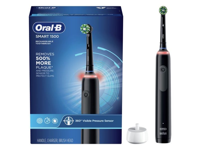 Oral-B Smart 1500 Rechargeable Electric Toothbrush, now on sale at Walmart.com for $50, down from $70.