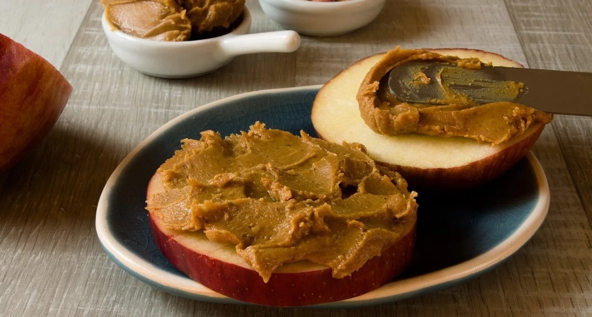 Peanut butter and apple