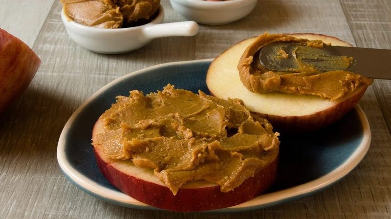 Peanut butter and apple.