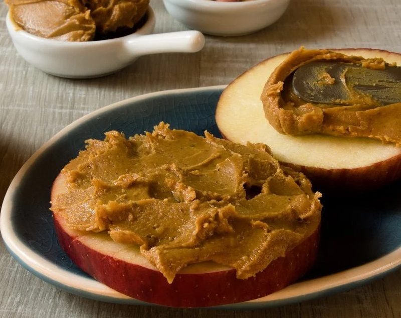 Peanut butter and apple