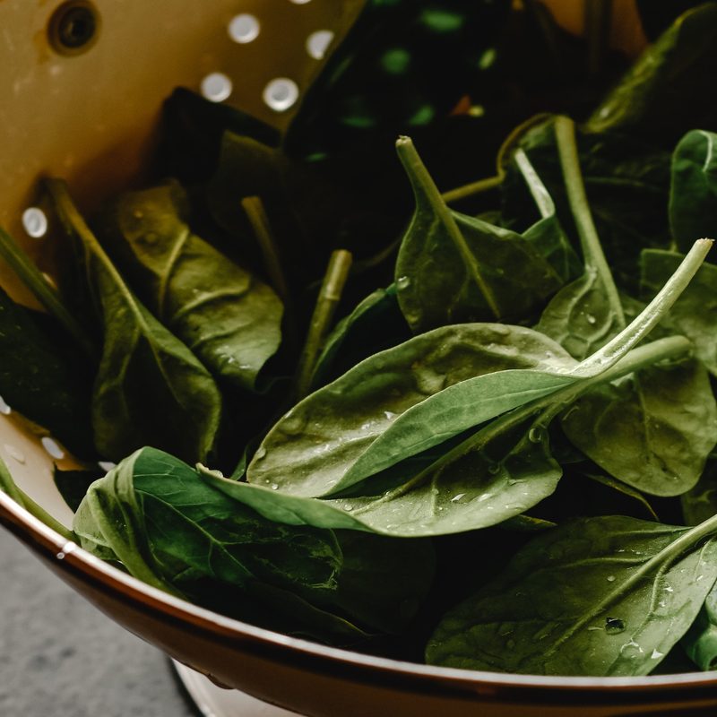 Fresh spinach.