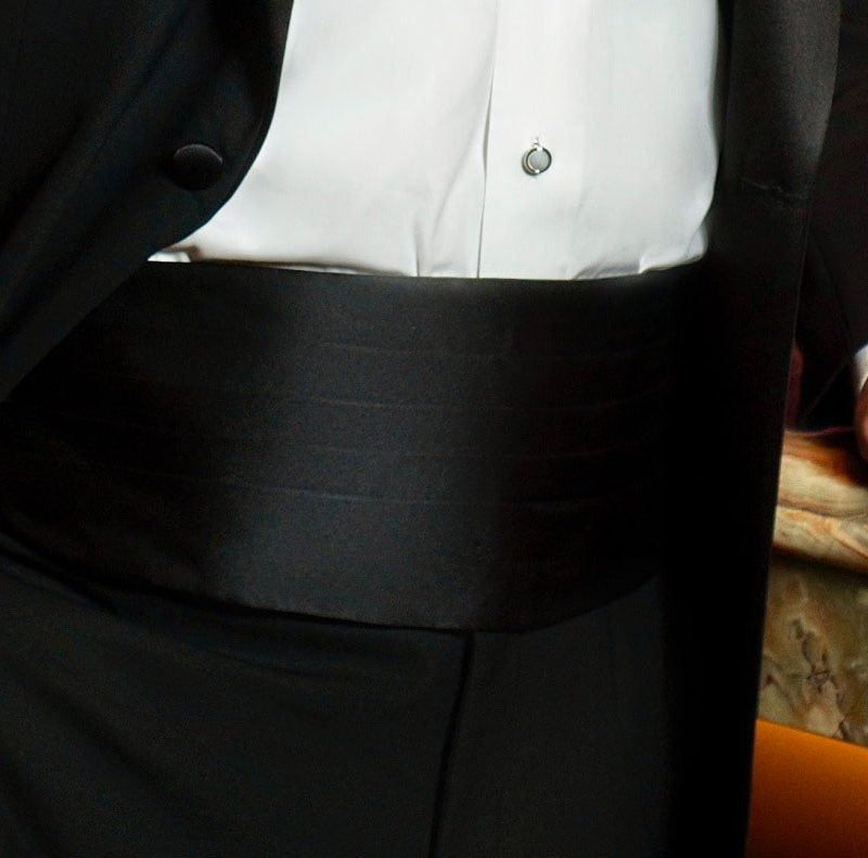 A cummerbund's pleats should always be worn pointing up.