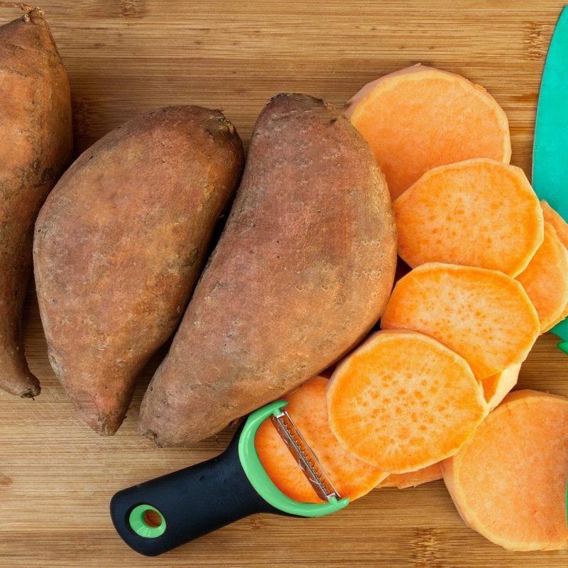Peeled sweet potato