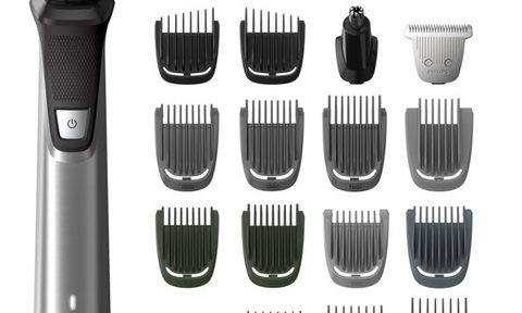 Philips Norelco Multigroom Series 7000 Mens Grooming Kit on a white background.