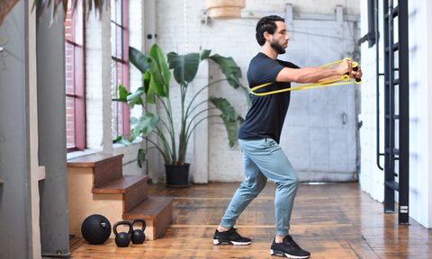 TRX Bandit pro lifestyle image white indoor house/home gym TRX Bandit pro lifestyle image white indoor house/home gym.