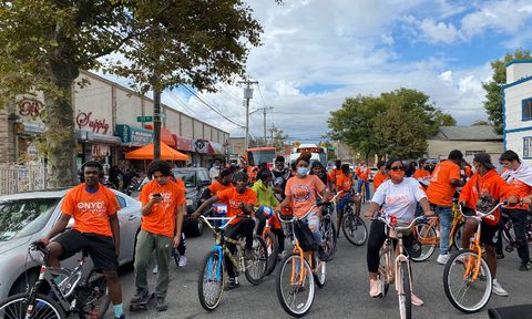 The November, 2020 'Ride 4 Justice' from LIFE Camp Inc., an organization supported by Tom Shoes. The group provides tools for at-risk, violence-impacted youth in underserved New York City communities.