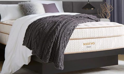 Saatva Classic Mattress in a room.