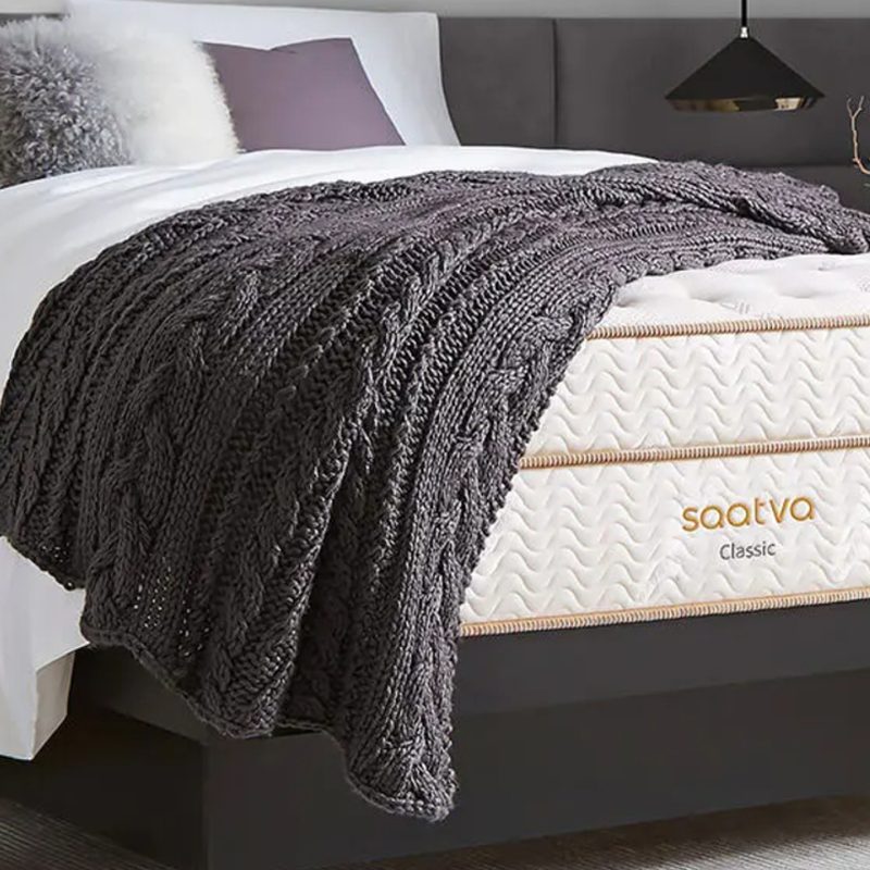 Saatva Classic Mattress in a room.