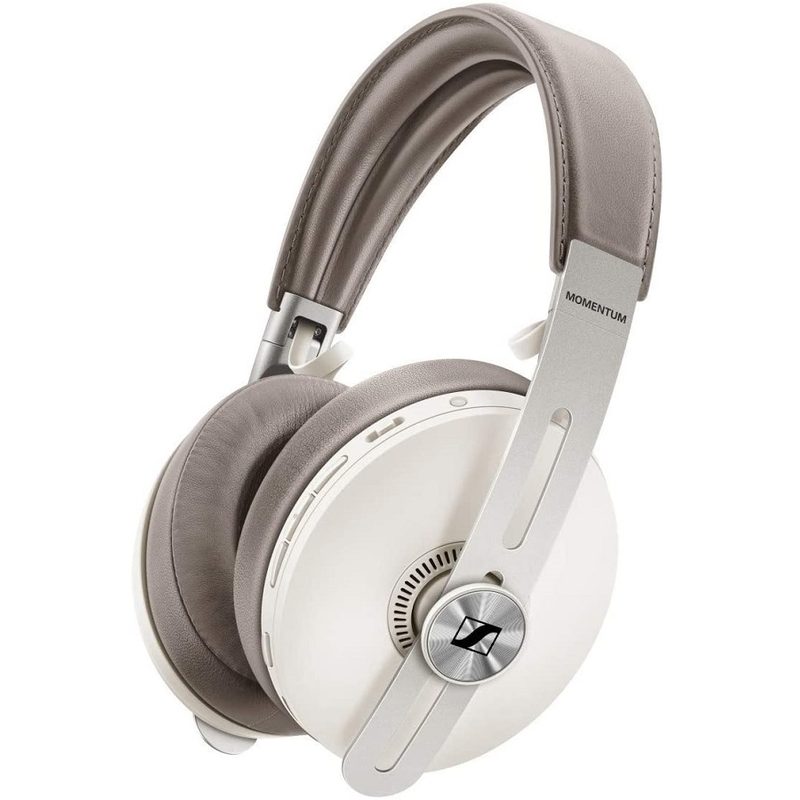 The Sennheiser Momentum 3 wireless headphones in white.