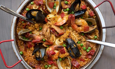 Paella Valenciana from Tasca restaurant in NYC.