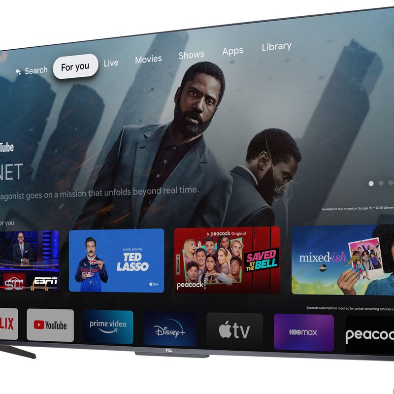 TCL 55-Inch 5-Series QLED 4K Google TV.